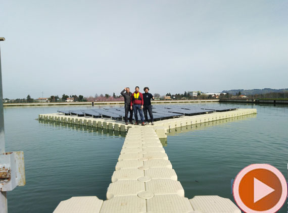 impianto fotovoltaico galleggiante da 20 kWp per Consorzio Bonifica Emilia Romagna