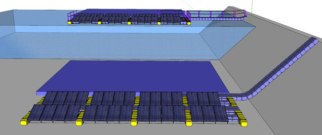 sistema ancoraggio impianto fotovoltaico galleggiante